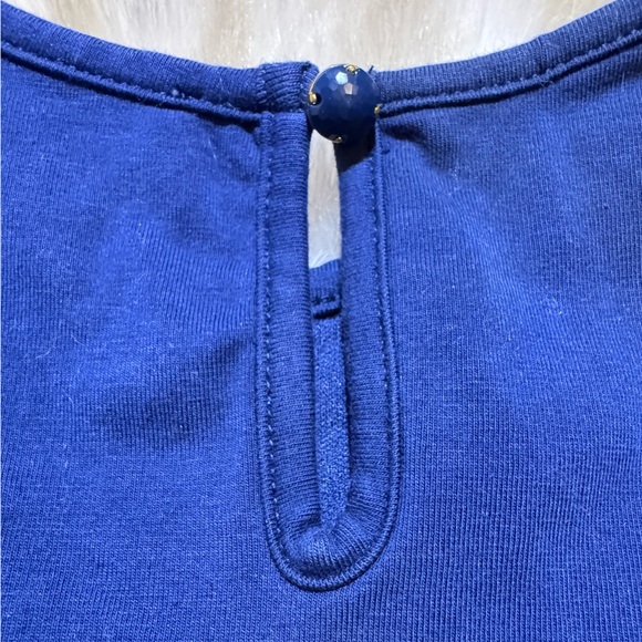 Kate Spade Baby Girl Navy Blue Heart Lace Overlay Shift Dress Size 12M - Picture 4 of 4